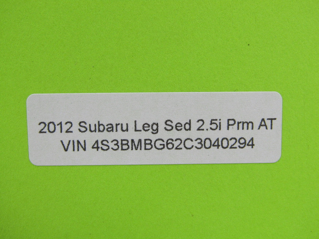 2010-2014 Subaru Legacy Sedan Rear Right Side Quarter Window Glass OEM