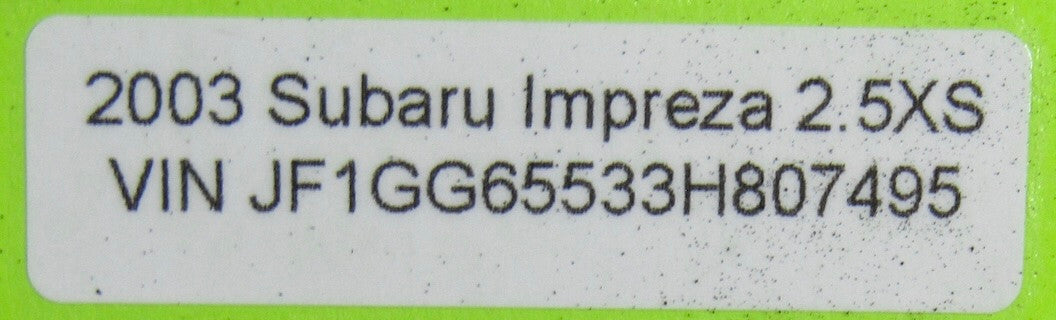2002-2007 Subaru Impreza Rear Right Power Window Motor RH OEM