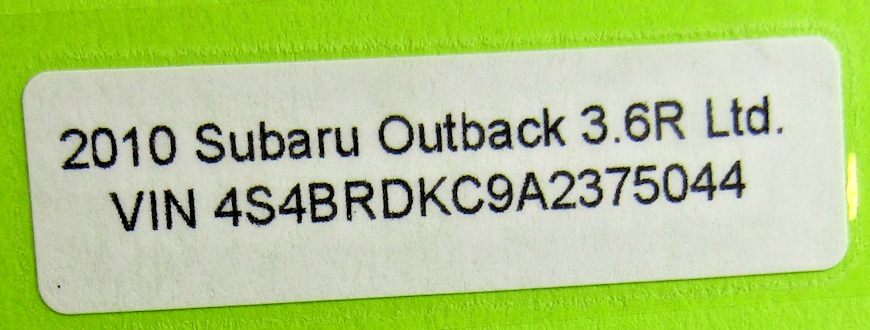 2010-2014 Subaru Outback Rear Glass Wiper Arm and Blade OEM