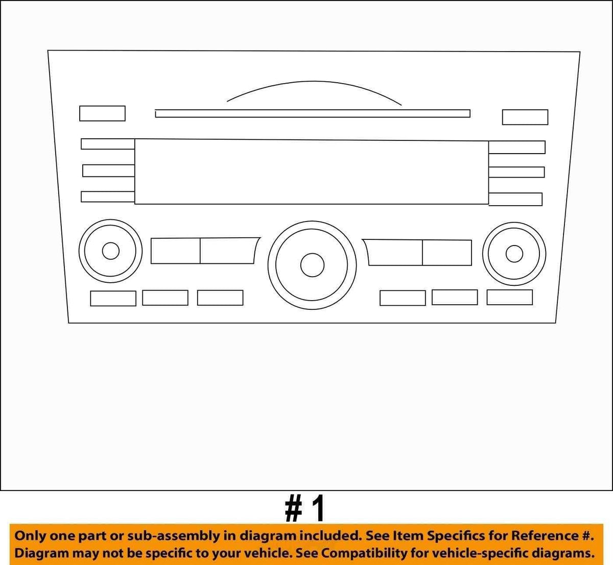 2010-2012 Subaru Legacy Sedan MP3 CD Stereo Radio Unit OEM 86201AJ64A