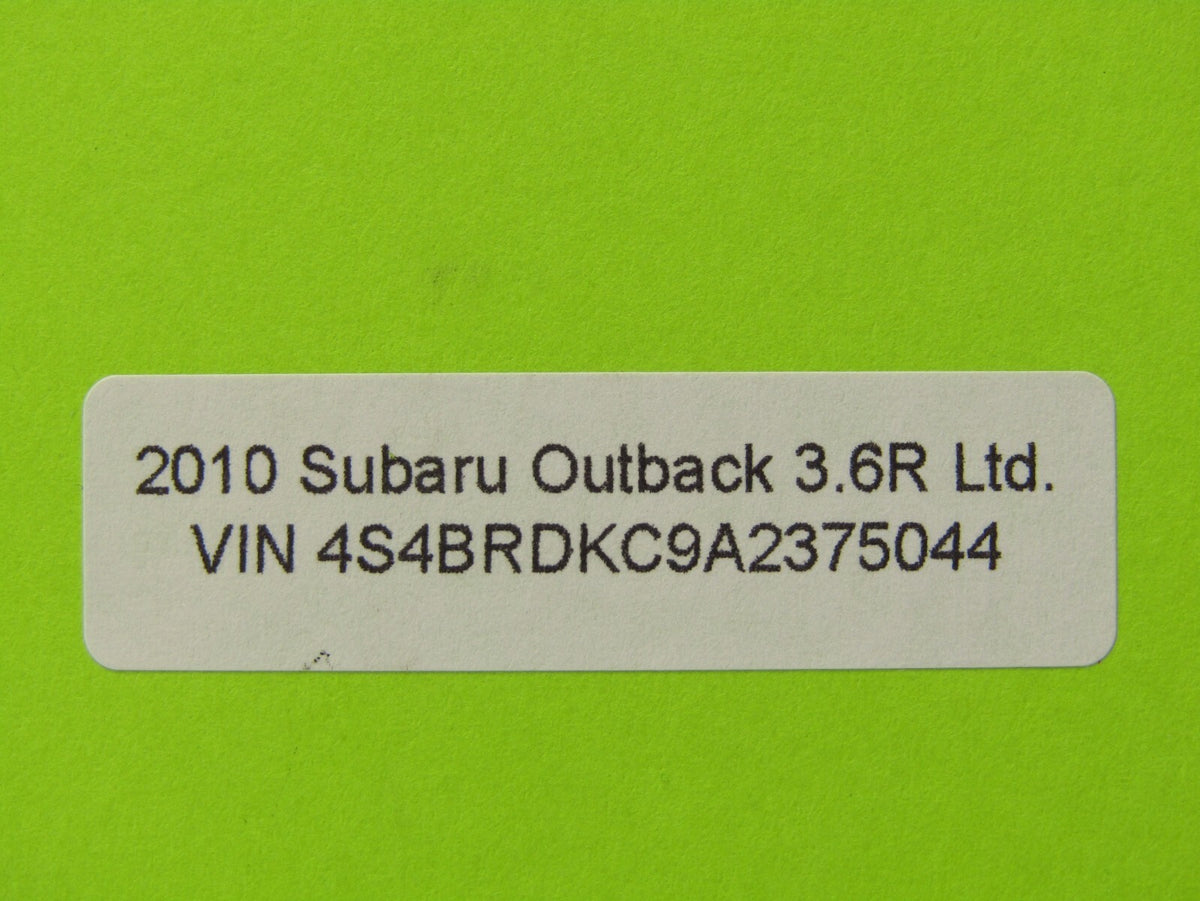 2010-2011 Subaru Outback Rear Right Door Quarter Window Glass Tinted 62012AJ32A