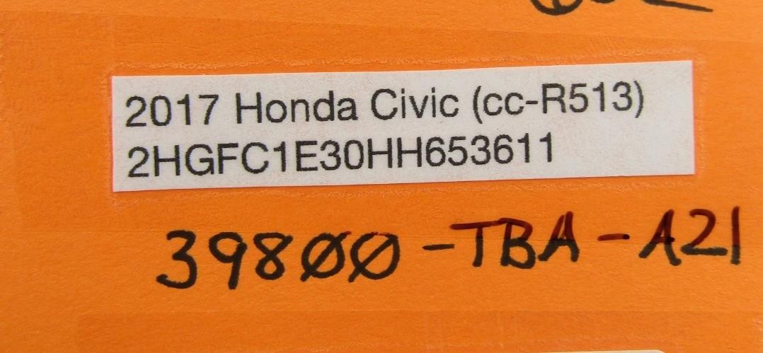 2016-2021 Honda Civic Satellite Radio Audio Tuner Control Unit 39800-TBA-A21 OEM