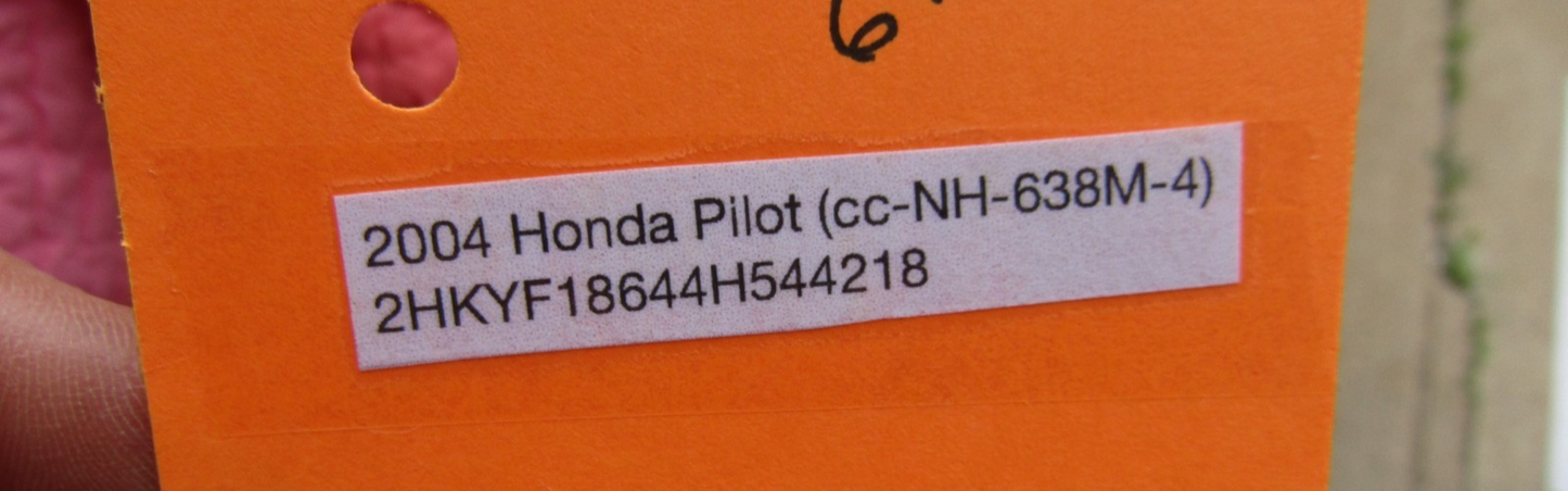 2003-2005 Honda Pilot License Plate Rear Finish Panel Emblem Badge Silver OEM