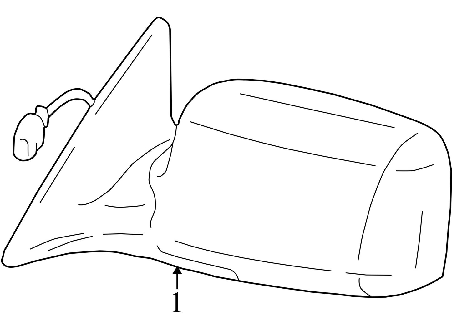 2000-2006 Toyota Tundra Left Side Mirror Front Door OEM 879400C902