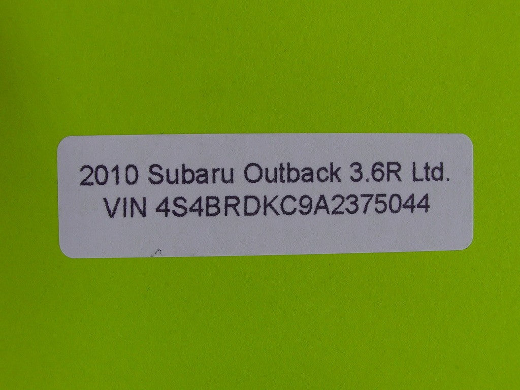 2010-2014 Subaru Outback Left Rear Interior Door Panel Card Ivory Leather OEM