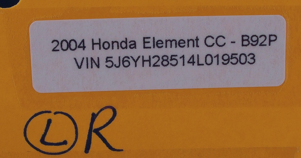 2003-2011 Honda Element Rear Left Door Glass Window & Hardware OEM