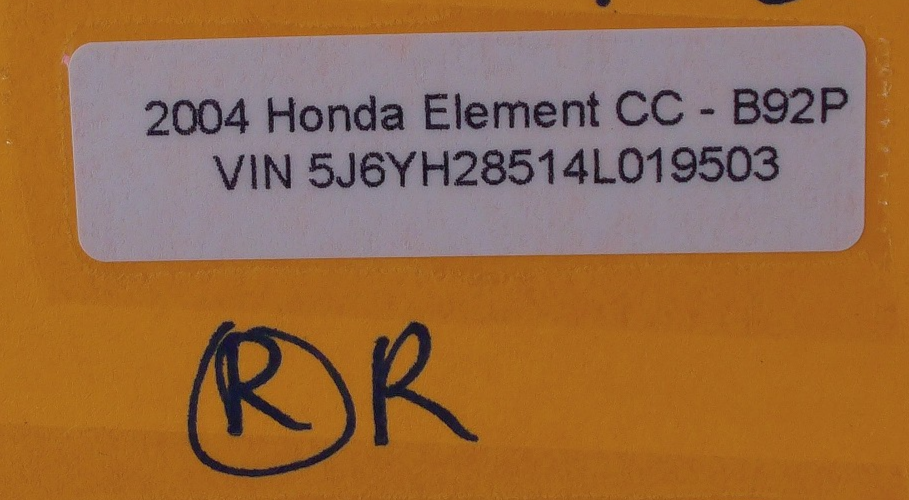 2003-2011 Honda Element Rear Right Door Glass Window & Hardware OEM