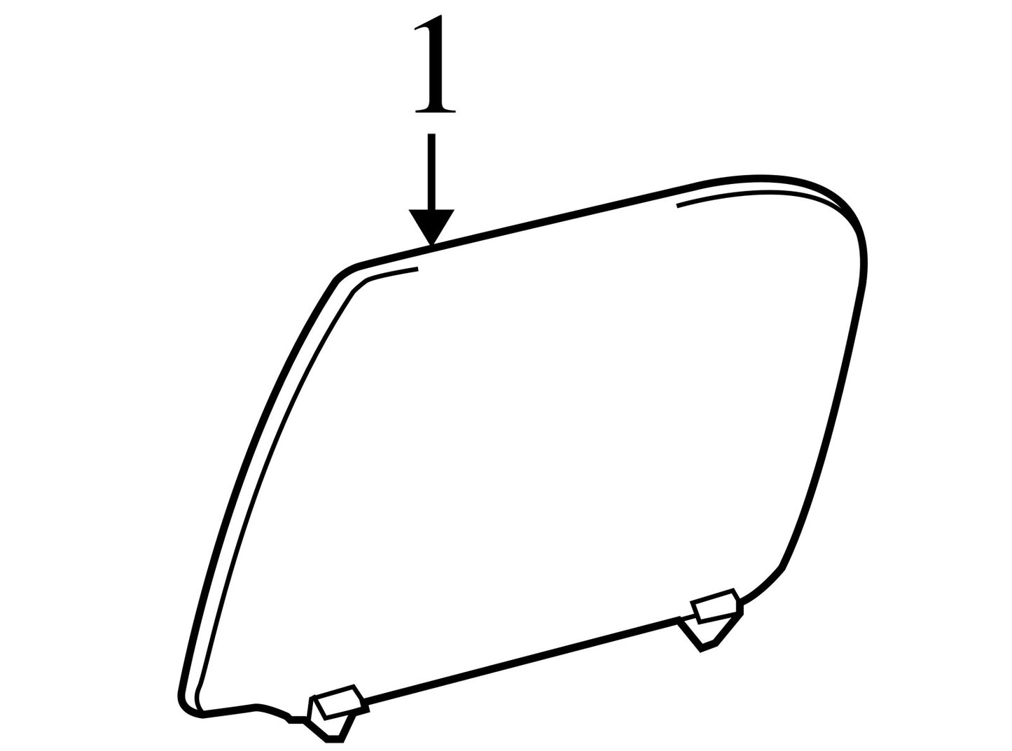 2004-2006 Toyota Tundra Double Cab Rear Right Window OEM