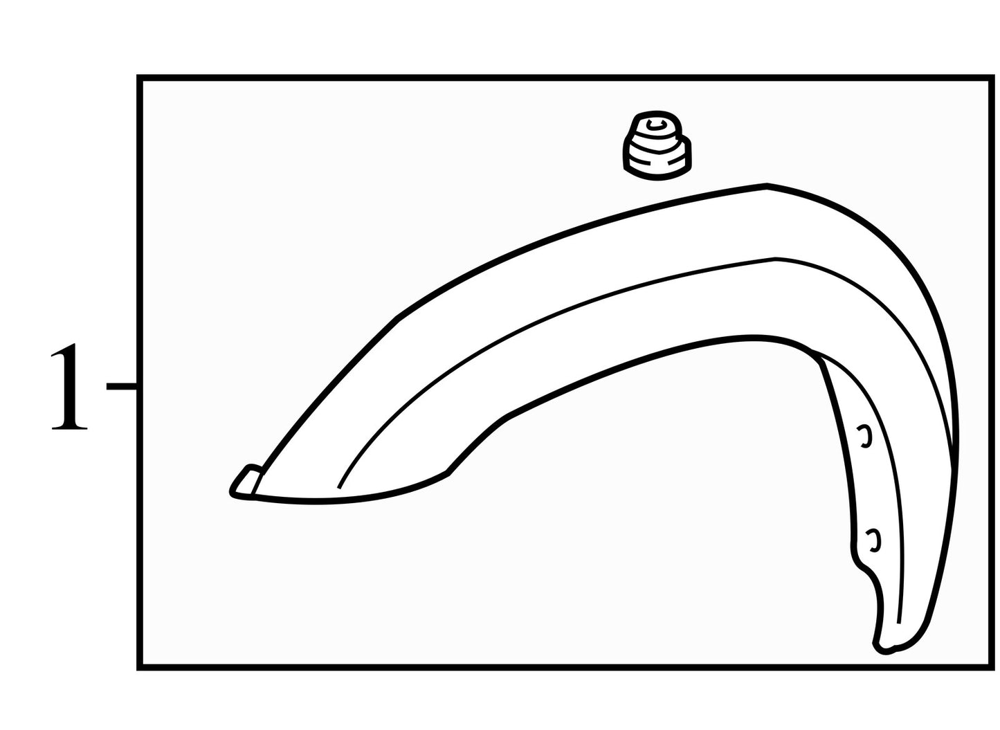 2001-2007 Toyota Sequoia Left Front Fender Flare Silver 1D6