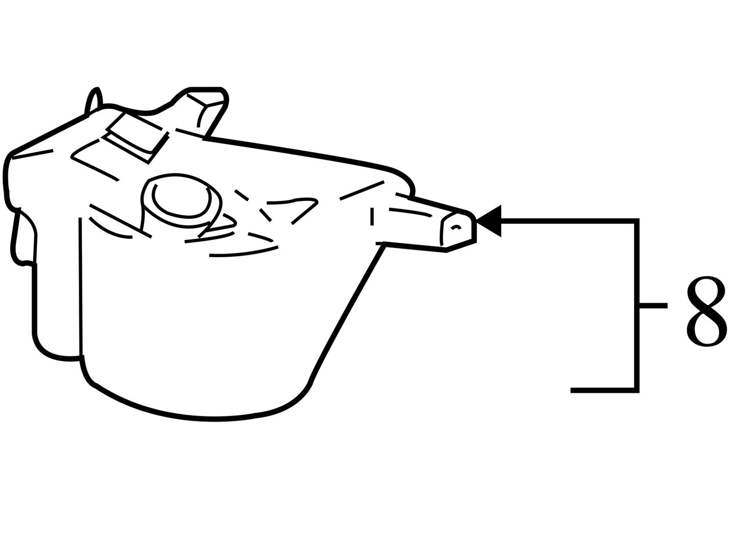 2001-2007 Toyota Sequoia Washer Fluid Reservoir OEM