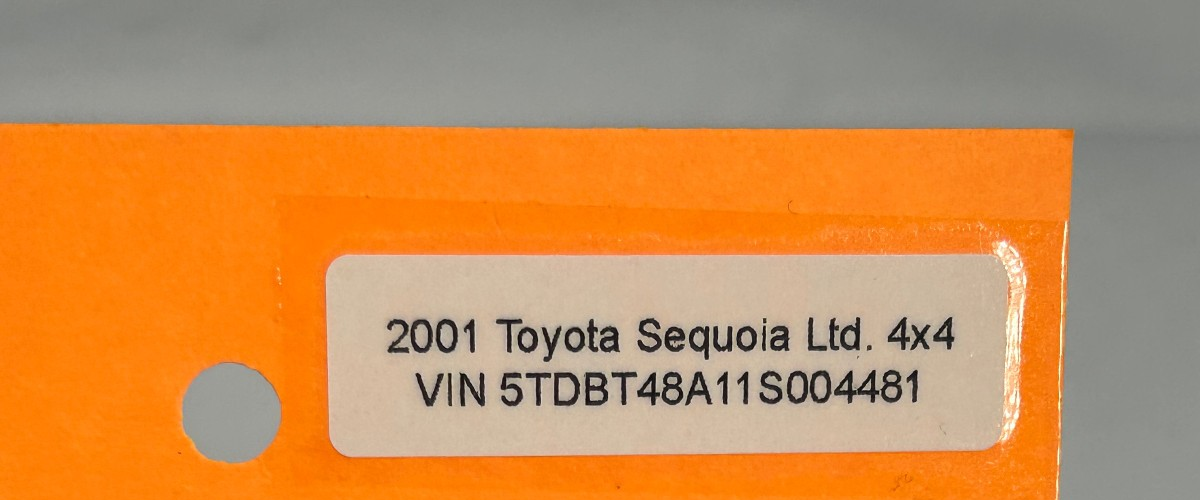 2001-2004 Toyota Sequoia Right Rear Door Window Switch Woodgrain Silver Bezel