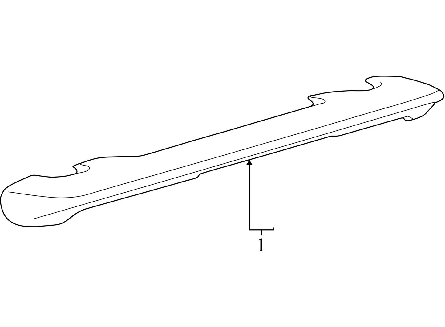 2001-2005 Toyota Sequoia 3rd Brake Light Spoiler Wing Silver OEM