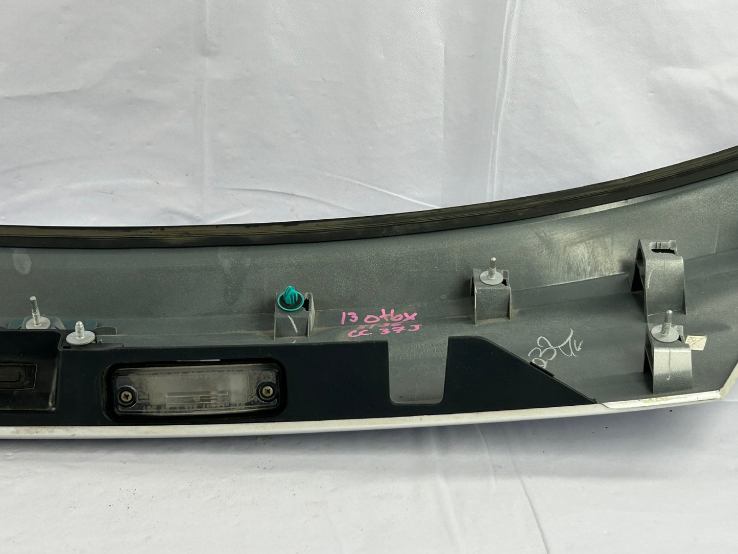 2012-2014 Subaru Outback Trunk Hatch Trim Finish Panel Garnish White 37J OEM