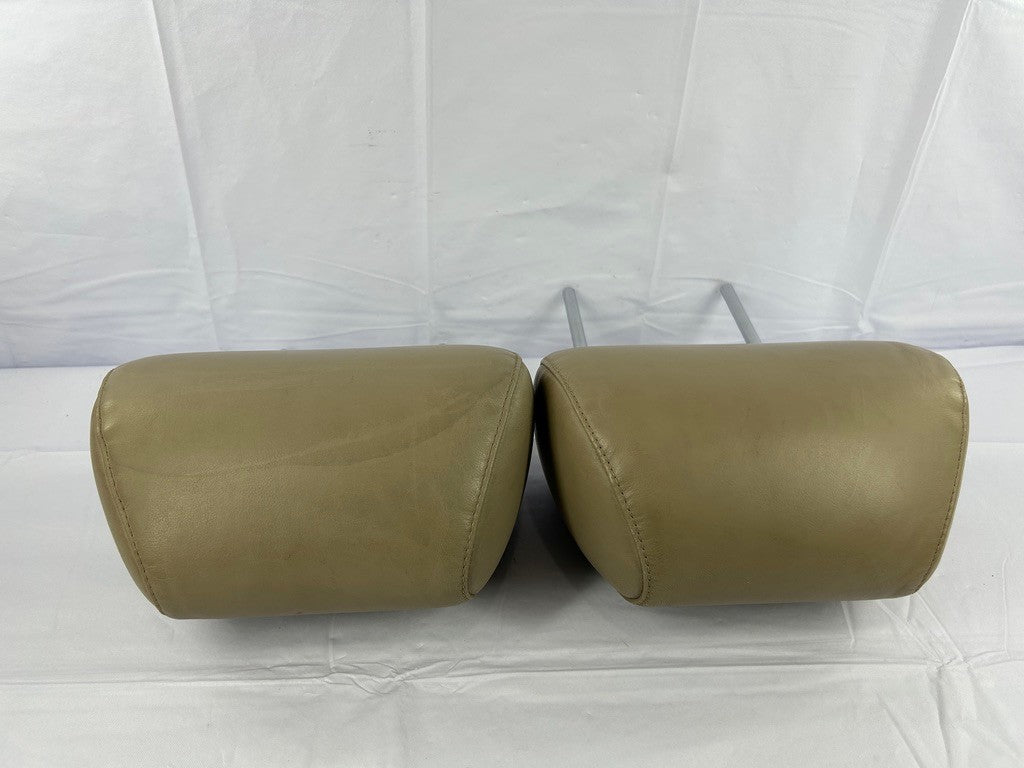 1998-2002 Lexus LX470 Front Headrest Set Beige Leather OEM