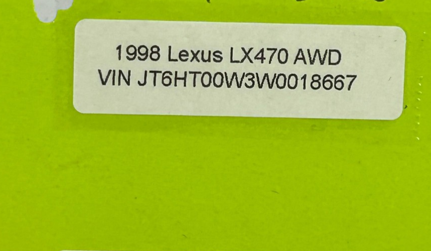 1998-2002 Lexus LX470 3rd Row Rear Left-Side Assist Grip Handle Beige OEM