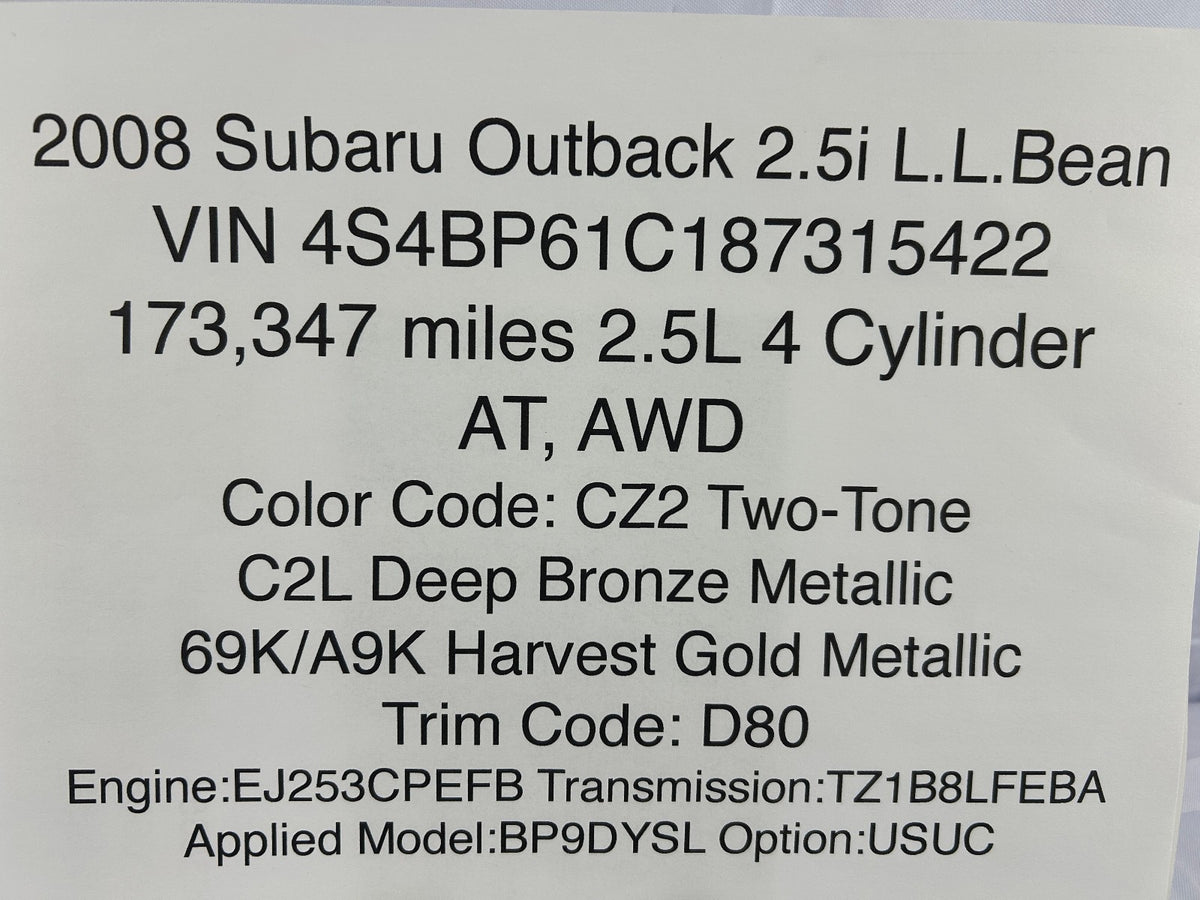 2008-2009 Subaru Outback Multifunction Integrated Anti-Theft Module 88281AG73A