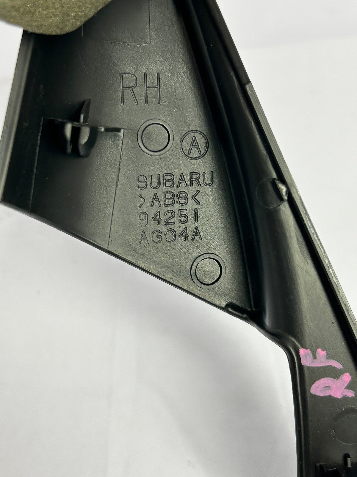 2005-2009 Subaru Outback Right Front Window Mirror Gusset Trim Corner Cover OEM