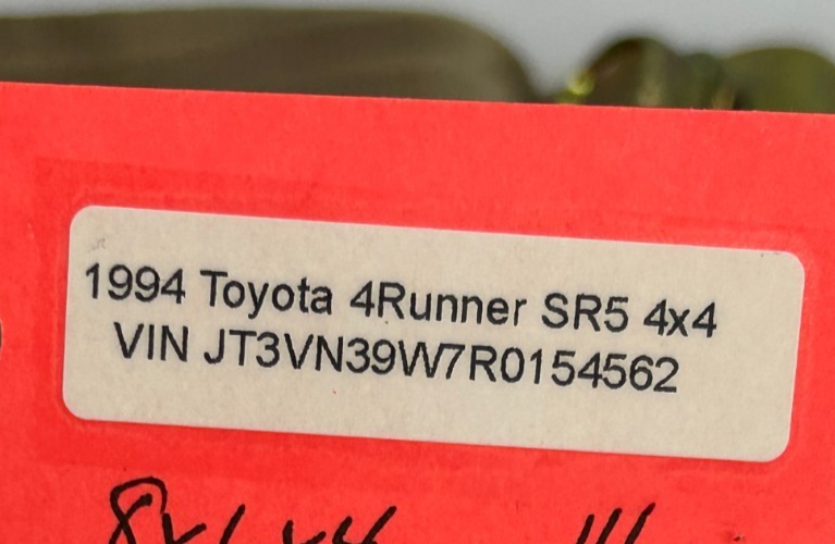 1994-1995 Toyota 4Runner Center Seat Belt Receiver Tan OEM 7338035120E0