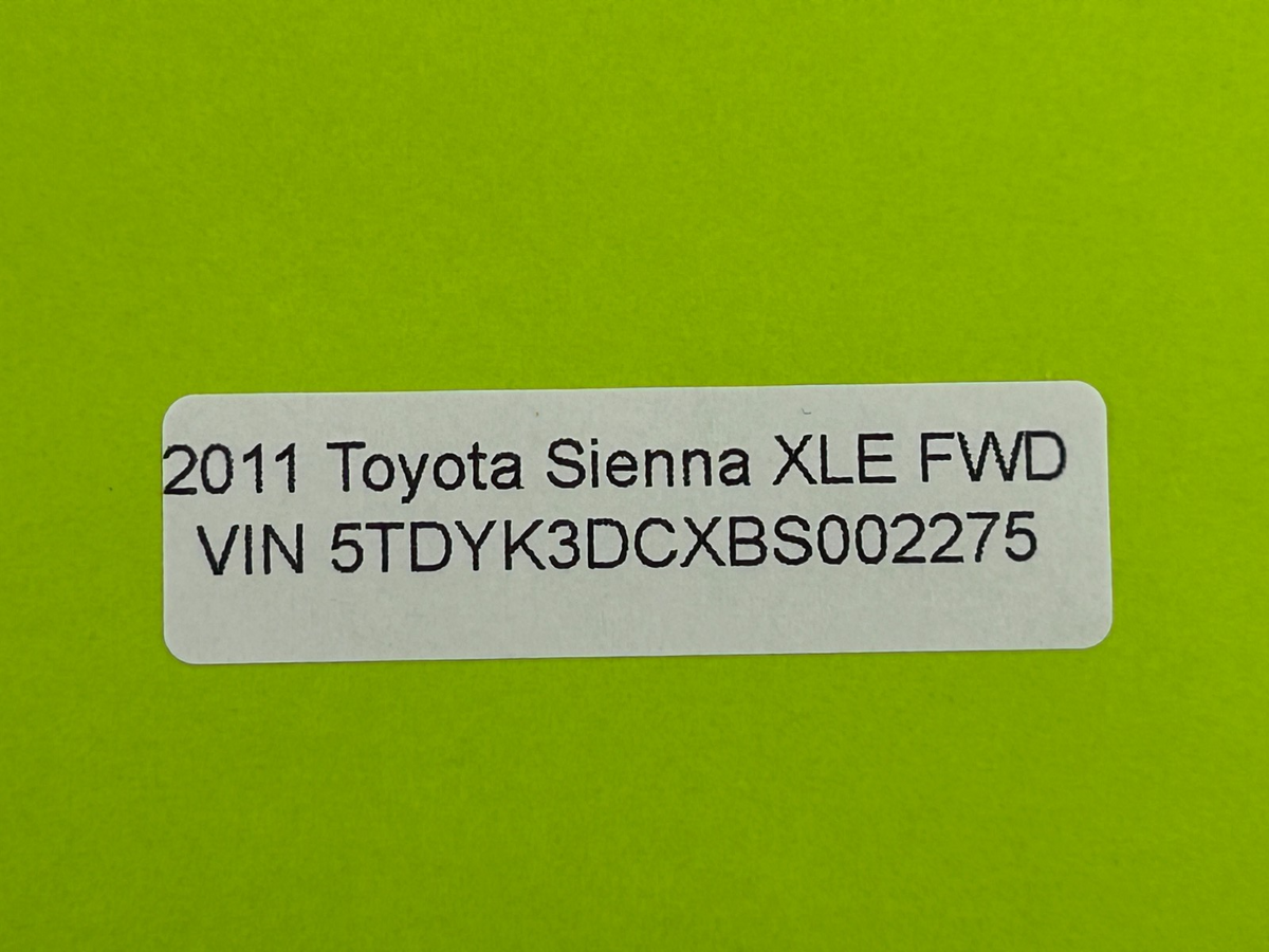 2011-2012 Toyota Sienna Front Right Side View Door Mirror OEM 87910-08090-C0