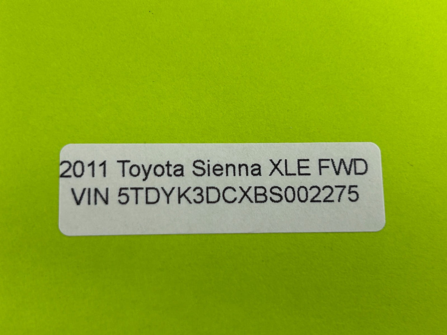 2011-2016 Toyota Sienna Power Brake Booster & Master Cylinder OEM 44610-08071