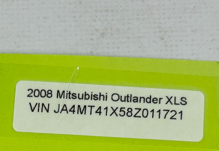 07-09 Mitsubishi Outlander Right Passenger Side Sun Visor Gray OEM 7620A054HA