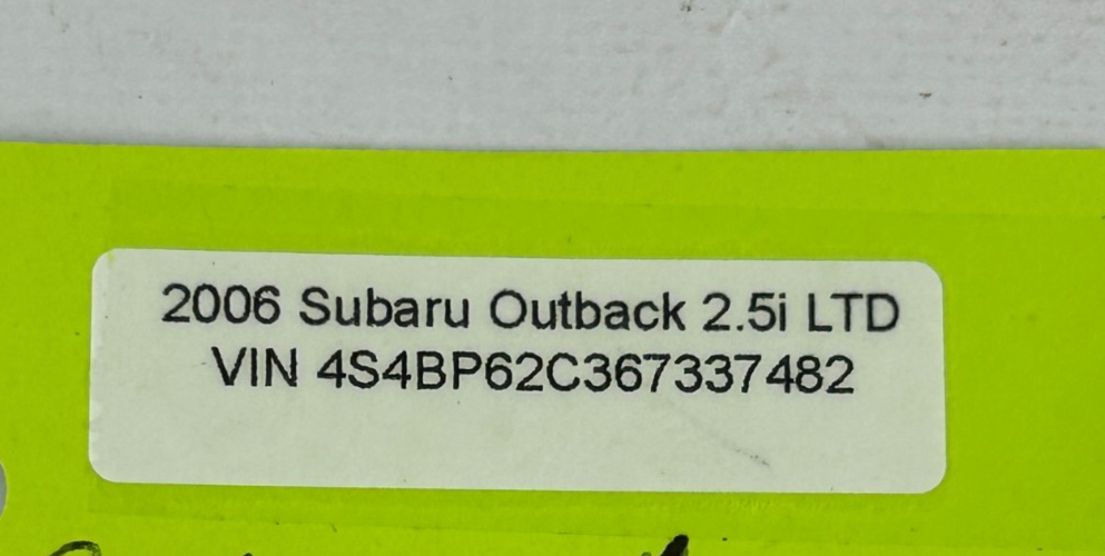2005 Subaru Legacy Outback Interior Fuse Box Lid Cover Trim OEM 66135AG03AWA