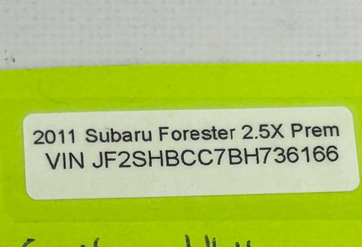 2009-2013 Subaru Forester Front Right Side Exterior Door Handle OEM 61160SC030WW