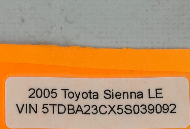 2004-2010 Toyota Sienna Rear Left Inner Door Handle Beige OEM 69208-08010-E1