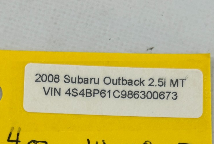 07-09 Subaru Outback Left Driver Side Rear View Mirror Heated OEM 91031AG03BNN