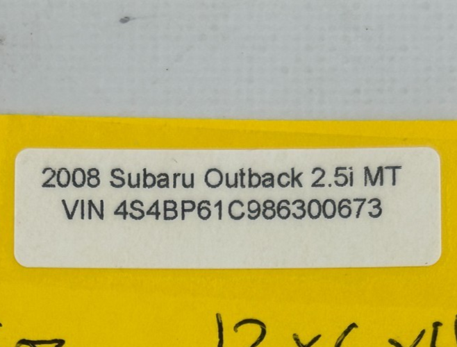 2005-2009 Subaru Outback Rear Windshield Wiper Motor Assembly OEM 86510AG15B