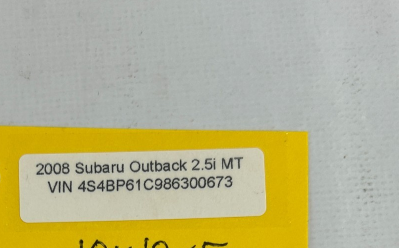2005-2009 Subaru Outback Front Right Cowl Kick Trim Panel Beige OEM 94060AG09A
