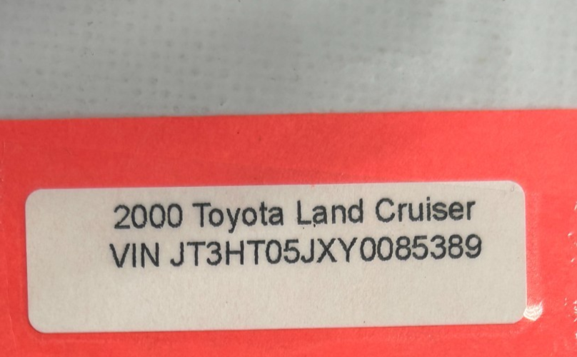 98-03 Toyota Land Cruiser Rear Right Interior Door Handle Beige OEM 69205-30150