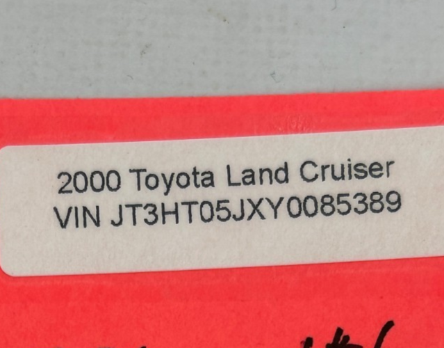 1998-2007 Toyota Land Cruiser Rear Headliner Cross Member Trim OEM 63392-60050