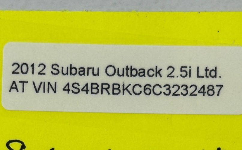 2012 Subaru Outback 2.5l CVT Auto Transmission Control Module HT OEM 30919AC330