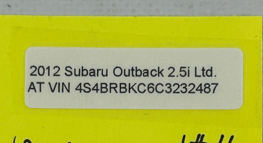 10-12 Subaru Outback Steering Column Headlight Turn Signal Switch OEM 83195AJ06A
