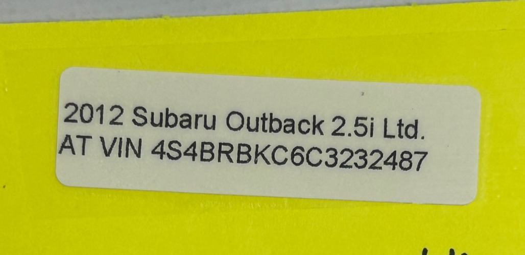 10-14 Subaru Outback Rear Child Seat Tether Anchor Hook Cover OEM 94461AG02AME