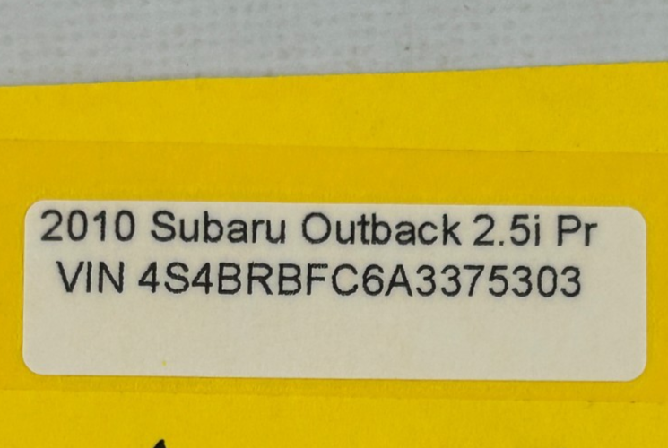 10-14 Subaru Outback Left Driver Dash A/C Air Vent Grille Trim OEM 66110AJ01A