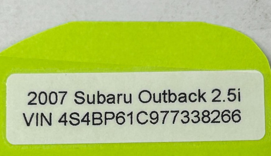 2007-2009 Subaru Outback Center Console Audio Aux Input Jack Port OEM 86257AG100