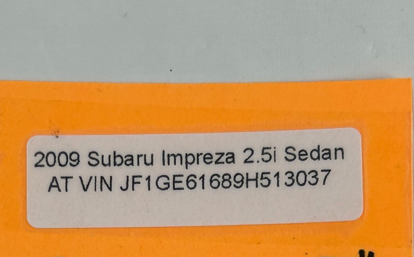 2008-2010 Subaru Impreza Sedan Rear Left Side Tail Light Lamp OEM 84912FG120