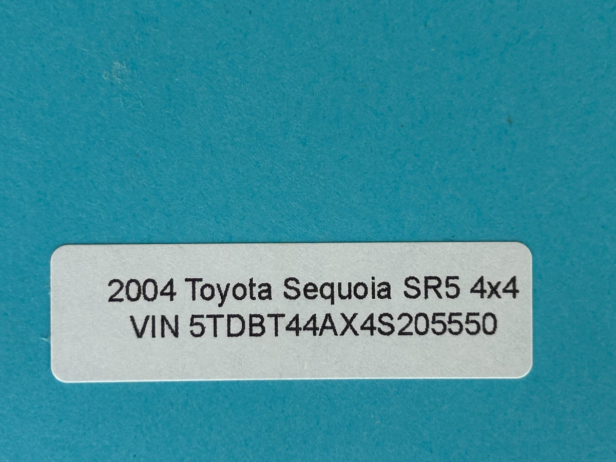 02-05 Toyota Sequoia Front Access Cabin Interior Floor Carpet Gray 58510-0C073