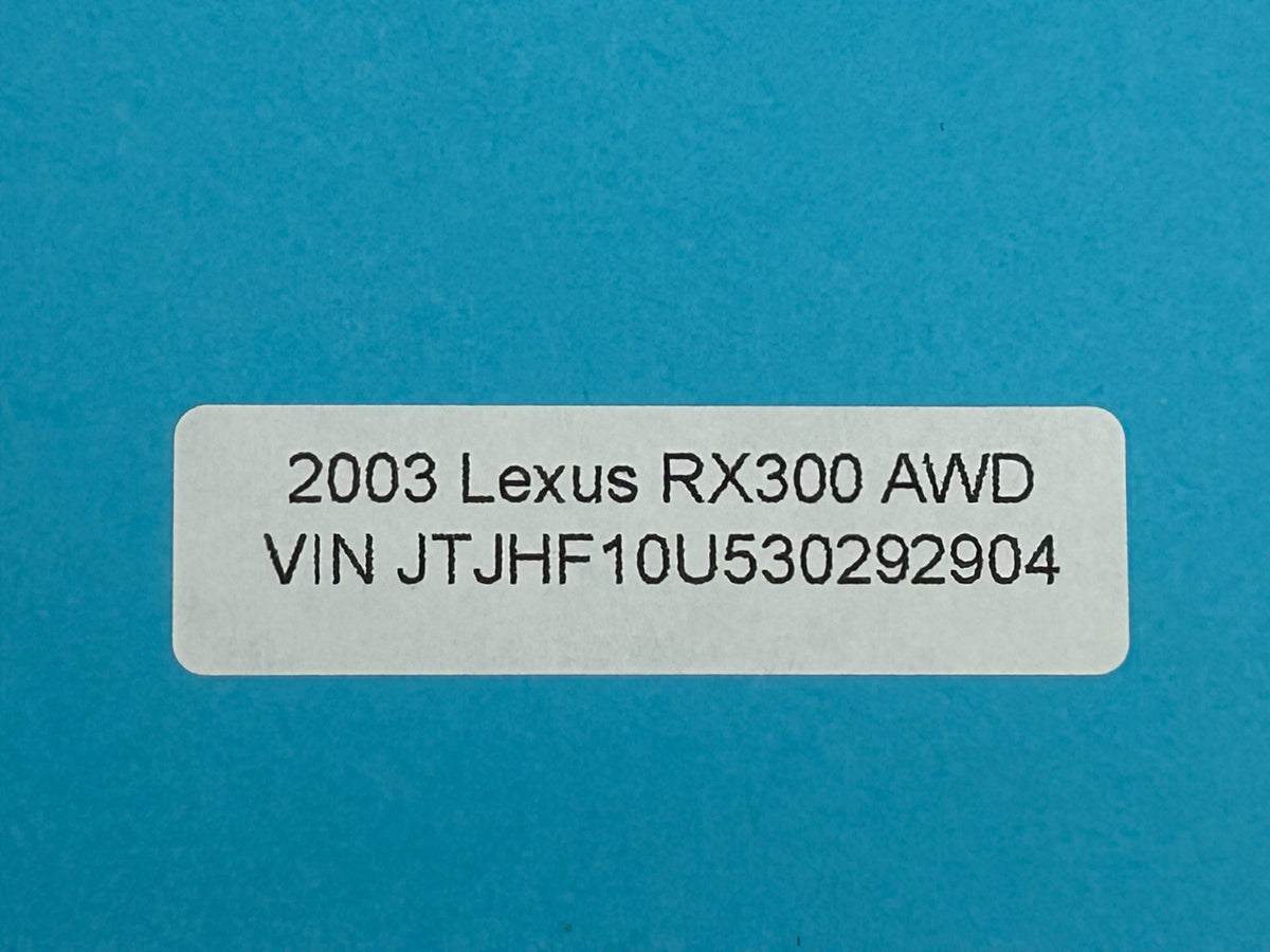 2000-2003 Lexus RX300 Rear Right Passenger Door Window Glass OEM 68113-48040