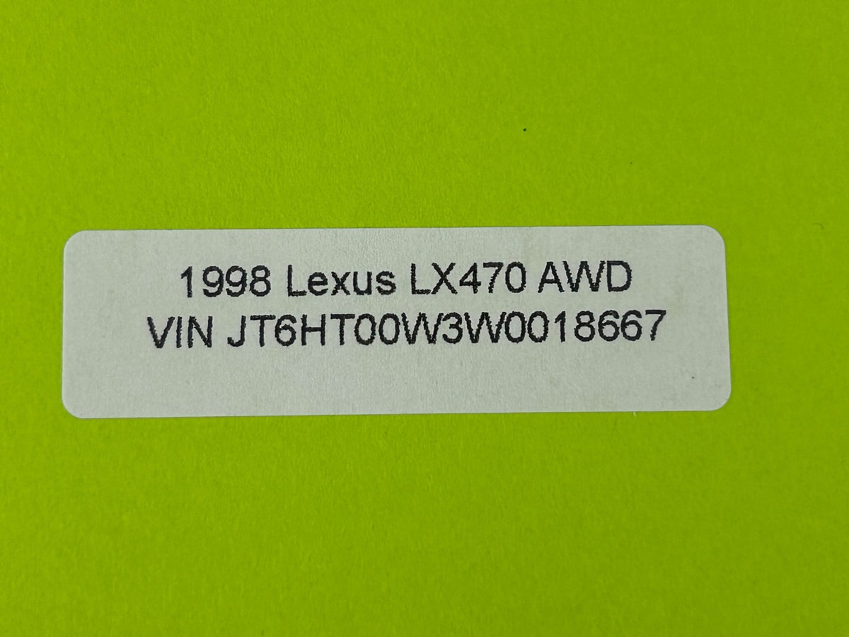1998-2001 Lexus LX470 Sunroof Moonroof Roof Window Glass Panel OEM 63201-60063