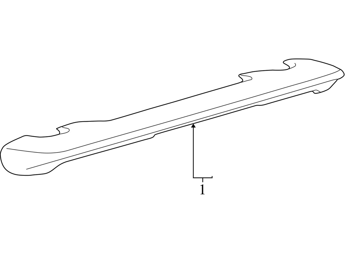 2001-2005 Toyota Sequoia 3rd Brake Light Spoiler Wing Black OEM 768710C901