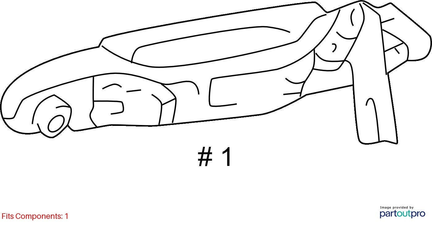 1999-2003 Lexus RX300 Rear Left Exterior Door Handle Gold OEM