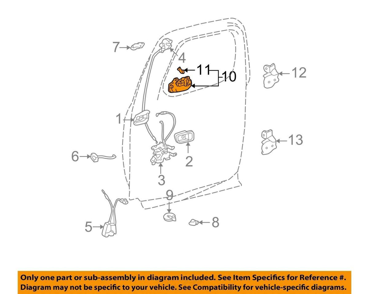2000-2006 Toyota Tundra Rear Right Side Exterior Door Handle OEM 69230-34010