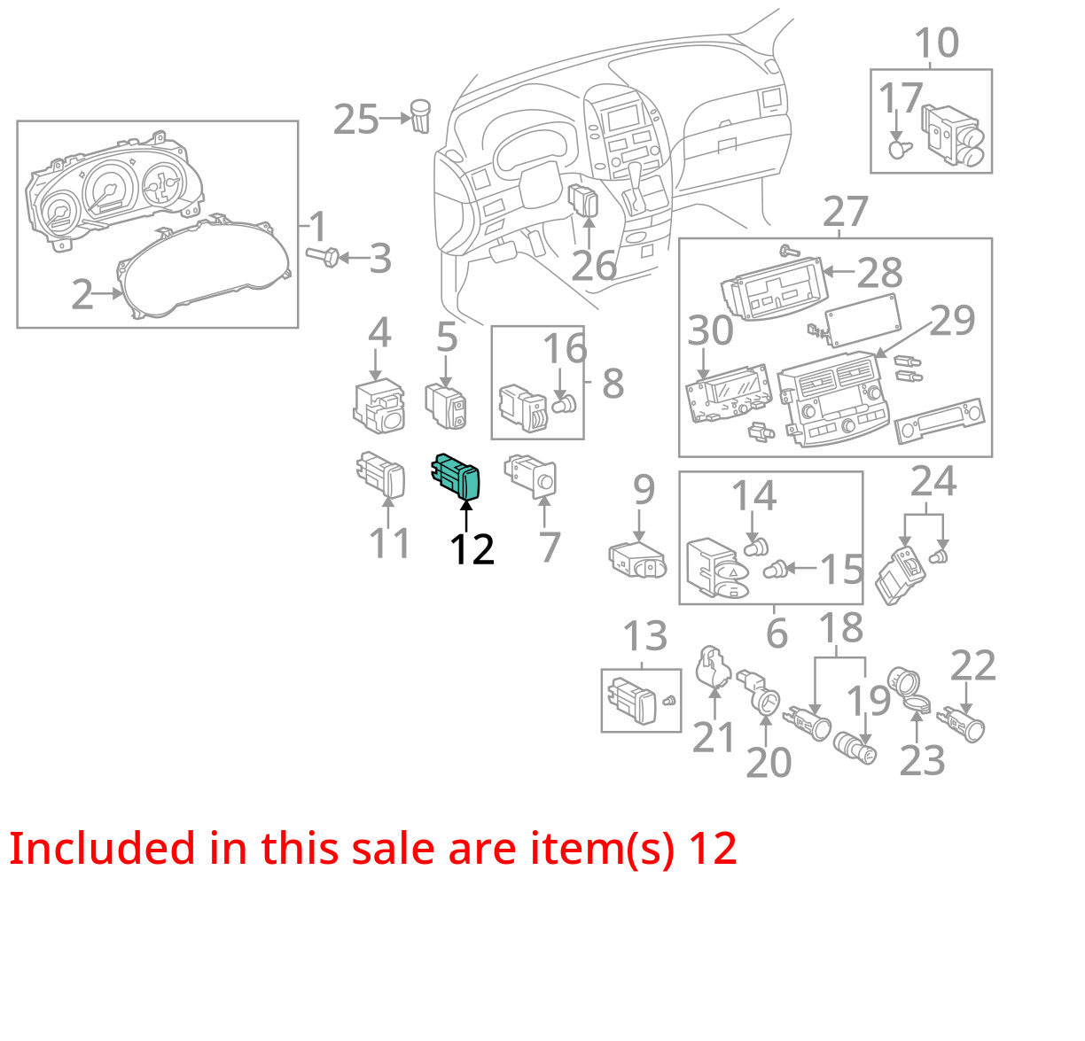 2004-2010 Toyota Sienna Side Door Switch OEM
