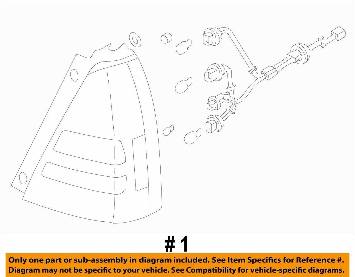 2003-2005 Subaru Forester Right Tail Light Assembly OEM 84201SA020
