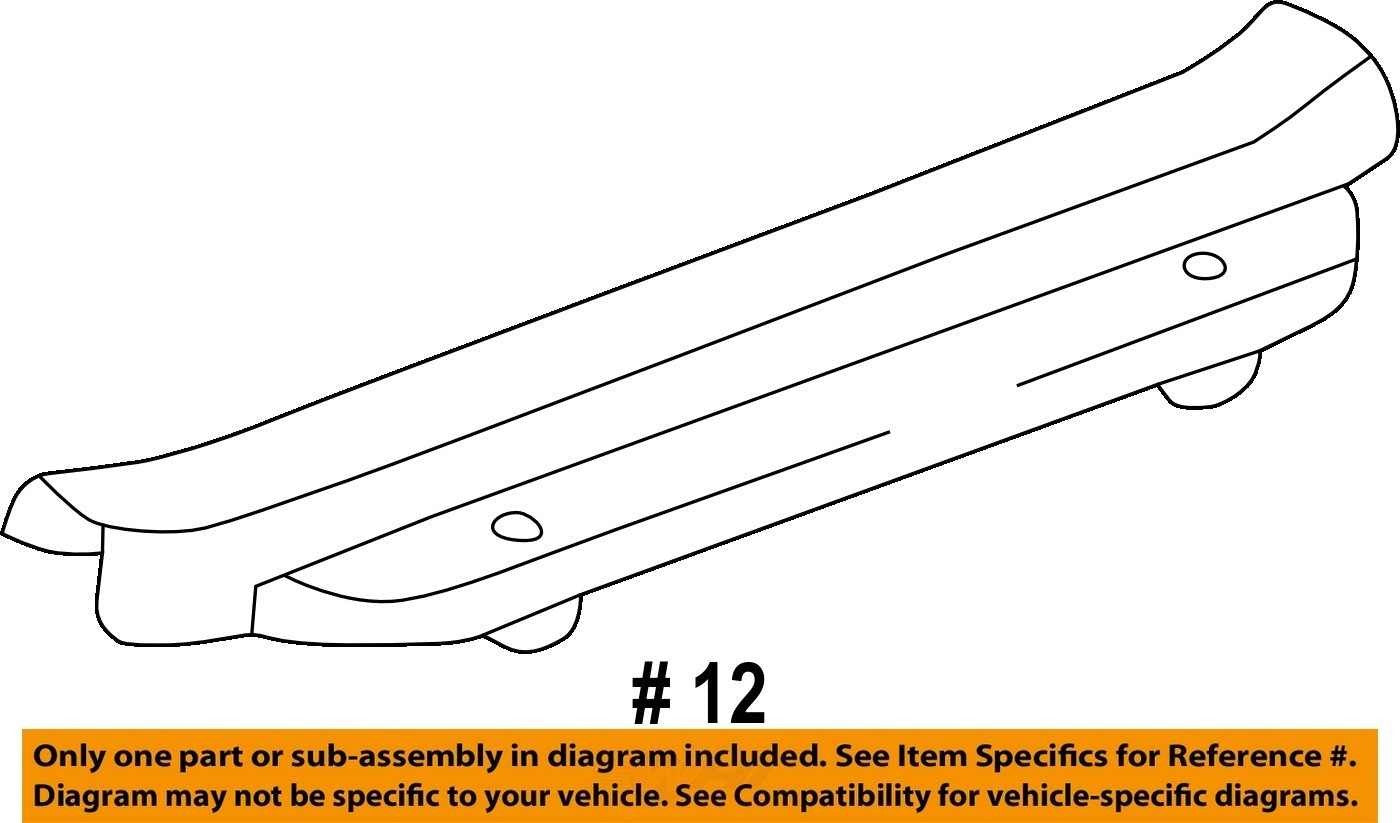 1996-2002 Toyota 4Runner Right Rear Door Sill Scuff Plate Trim OEM