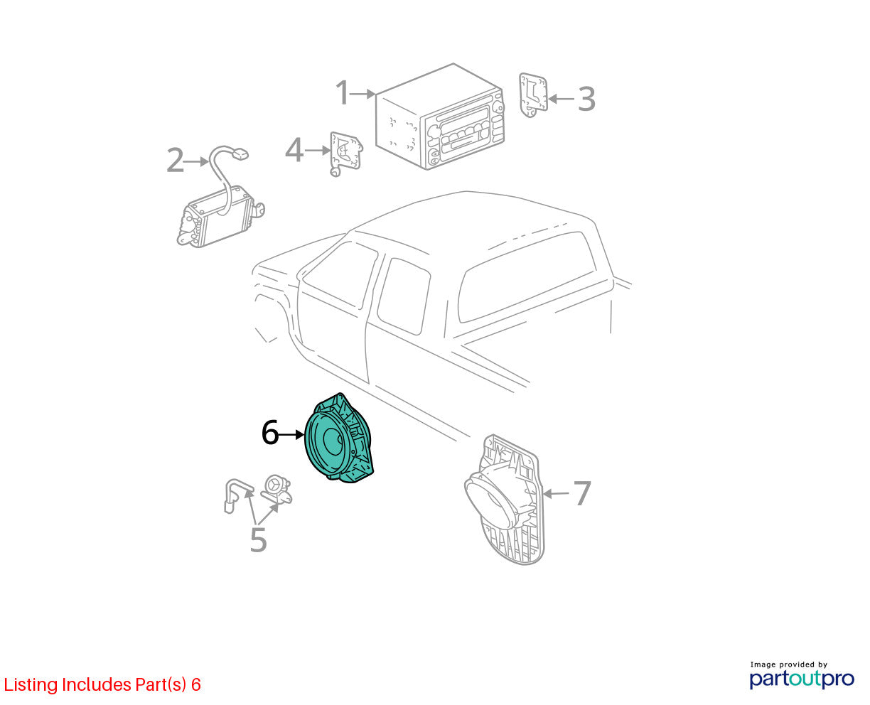 2000-2004 Toyota Tundra Front Left Door Speaker 86160-0C040 OEM