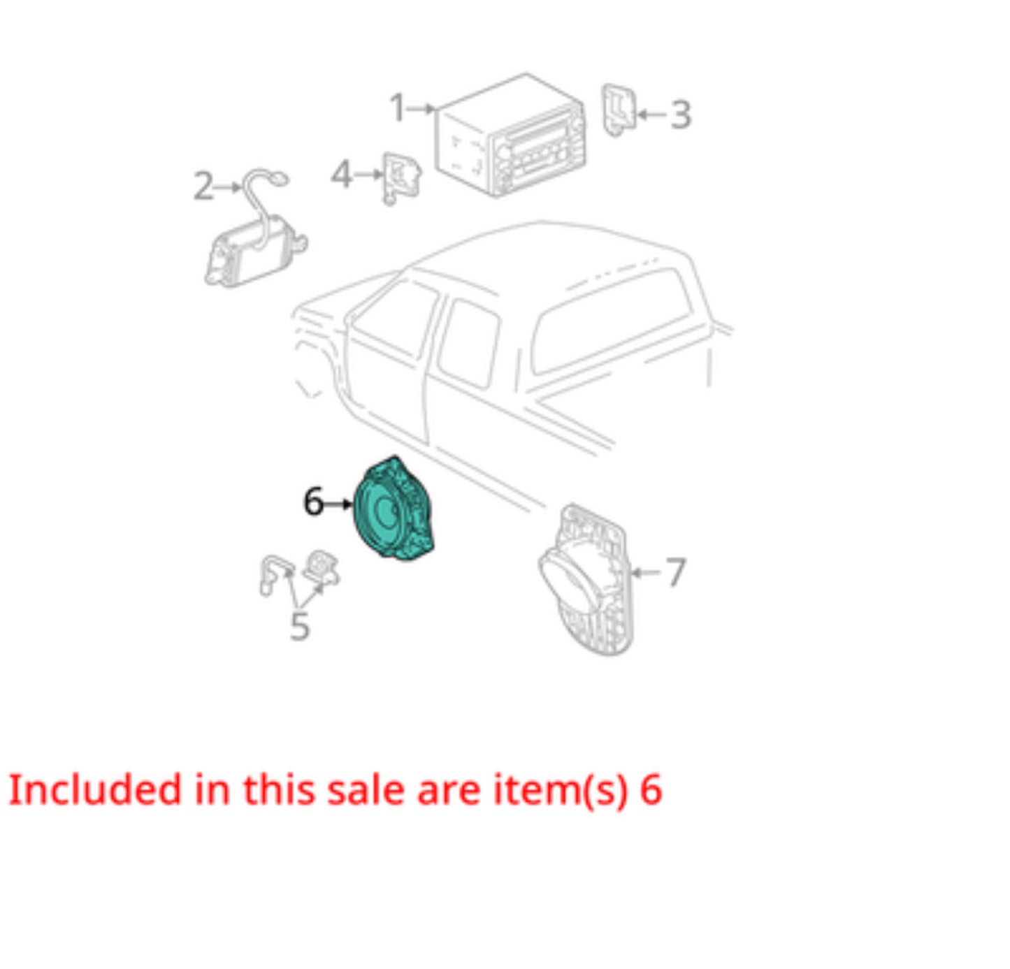 2000-2004 Toyota Tundra Front Left Door Speaker 86160-0C040 OEM